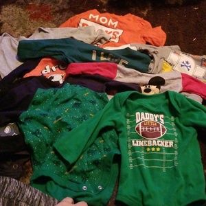 12 month lot shirts pants long sleeve onsies